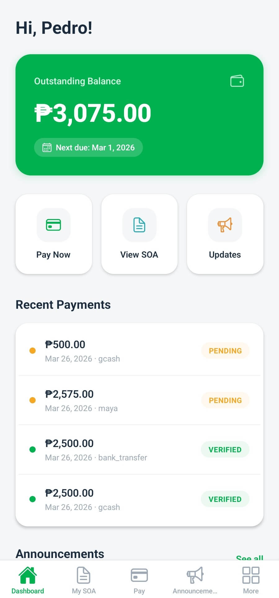 Resident mobile app preview